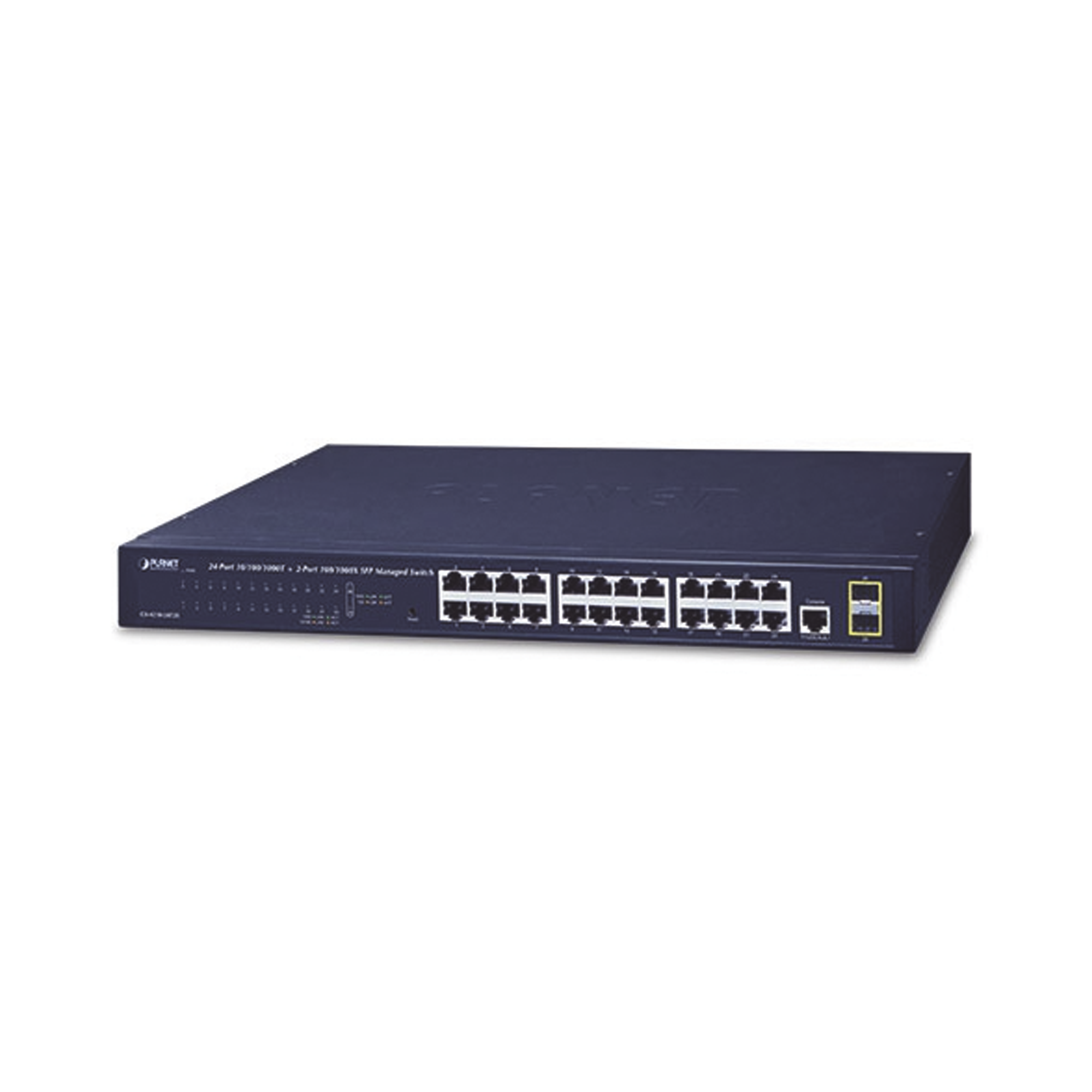 Switch Administrable Capa 2 PLANET 24 Puertos Gigabit + 2 SFP, Consola RS232, 1U | GS-4210-24T2S - SILYMX