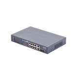 Switch No Administrable 8 Puertos Gigabit con Modo Extend PoE a 250 mts 2 puertos Uplink 10/100/1000 Mbps 2 Puertos SFP GSD-1222VHP - SILYMX