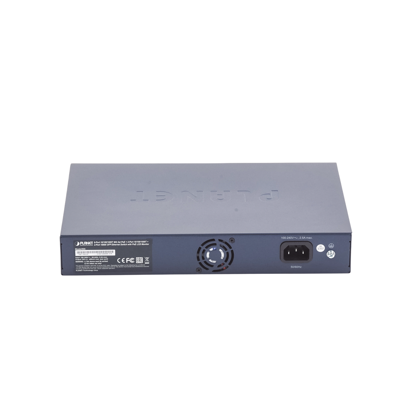 Switch No Administrable 8 Puertos Gigabit con Modo Extend PoE a 250 mts 2 puertos Uplink 10/100/1000 Mbps 2 Puertos SFP GSD-1222VHP - SILYMX