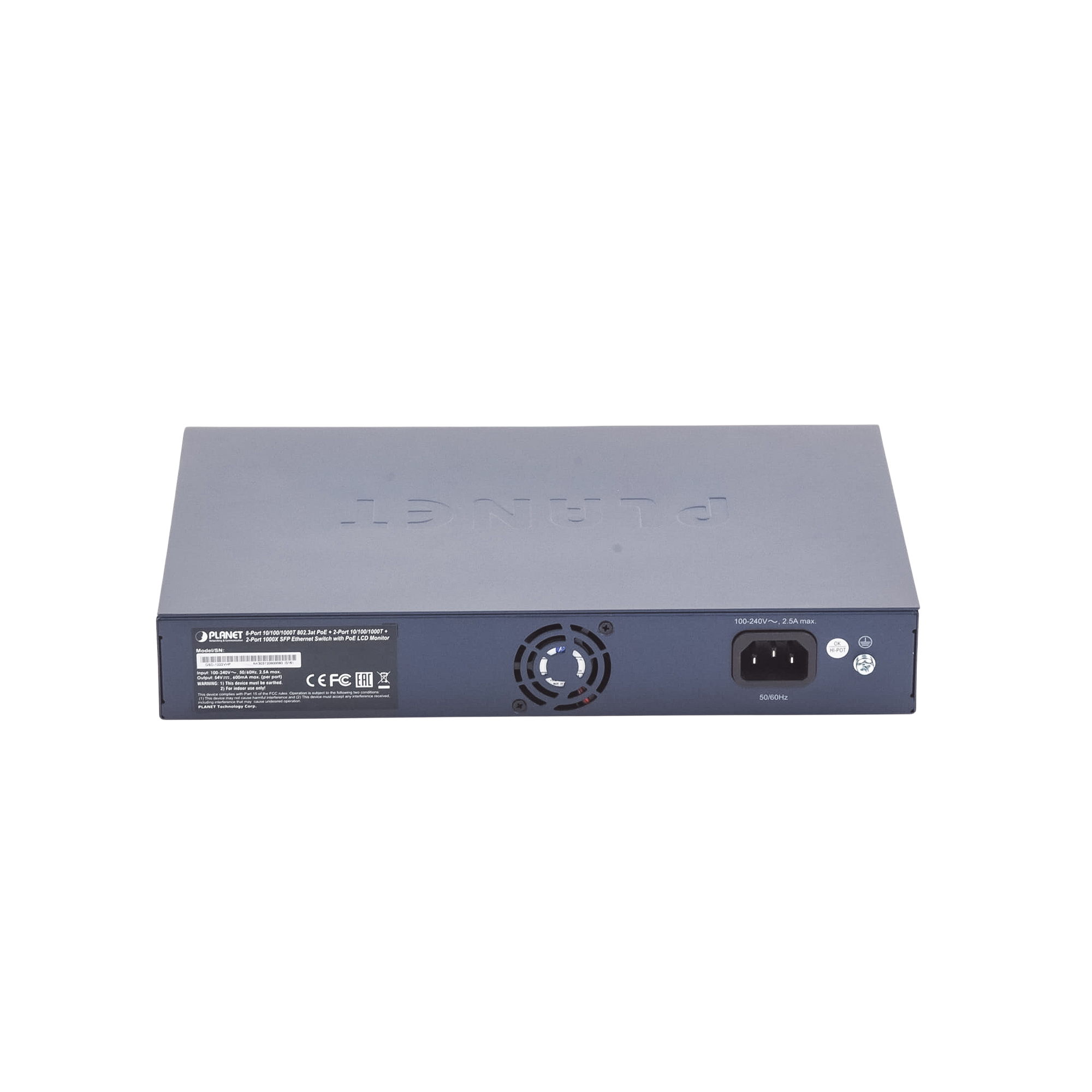 Switch No Administrable 8 Puertos Gigabit con Modo Extend PoE a 250 mts 2 puertos Uplink 10/100/1000 Mbps 2 Puertos SFP GSD-1222VHP - SILYMX