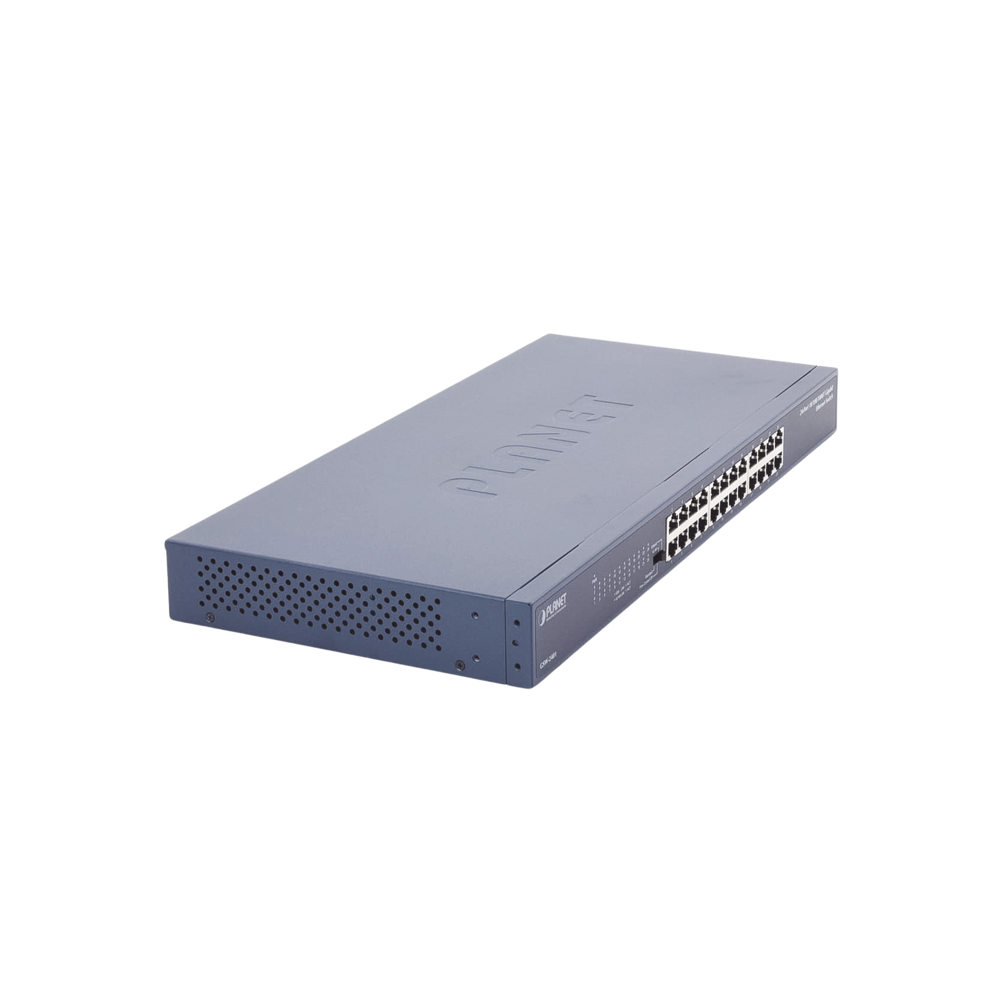 Switch No Administrable PLANET 24 Puertos Gigabit con Modo Extendido 200m 1U | GSW-2401 - SILYMX