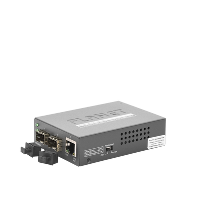 Convertidor de Medios Gigabit 1000Base-T a Dual SFP 1000Base-X 6Gbps PLANET GT-1205A - SILYMX