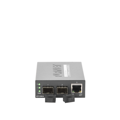 Convertidor de Medios Gigabit 1000Base-T a Dual SFP 1000Base-X 6Gbps PLANET GT-1205A - SILYMX