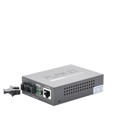 Convertidor de Medios Gigabit UTP a Fibra Optica 1310nm Monomodo 20Km SC PLANET GT-802S - SILYMX