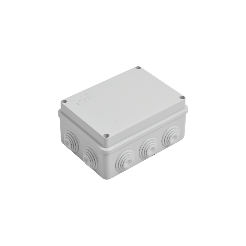 Caja de derivación de PVC Auto-extinguible 10 entradas tapa atornillada 150x110x70 MM Para Exterior (IP55) - SILYMX