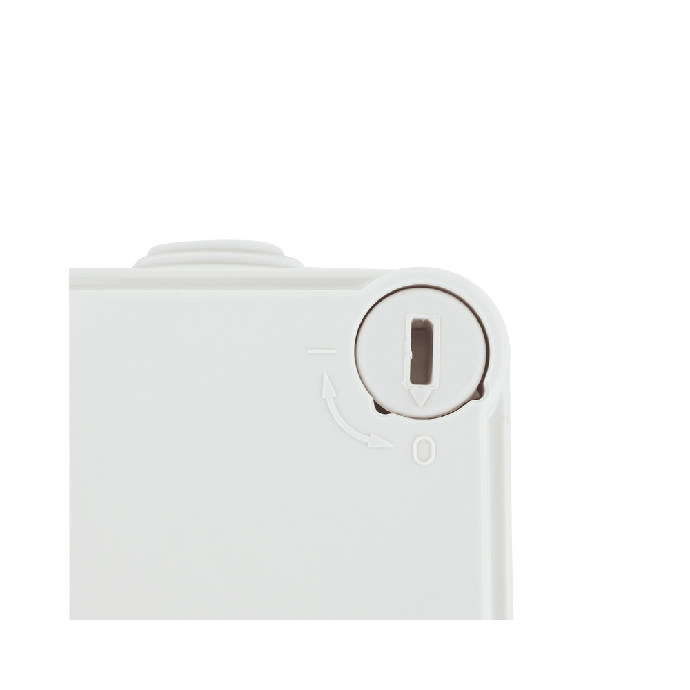 Caja de conexiones de PVC GEWISS Auto-extinguible 6 entradas tapa y tornillo de media vuelta de 1/4" 100x100x50MM (Medidas internas) (IP55) GW-44-024 - SILYMX