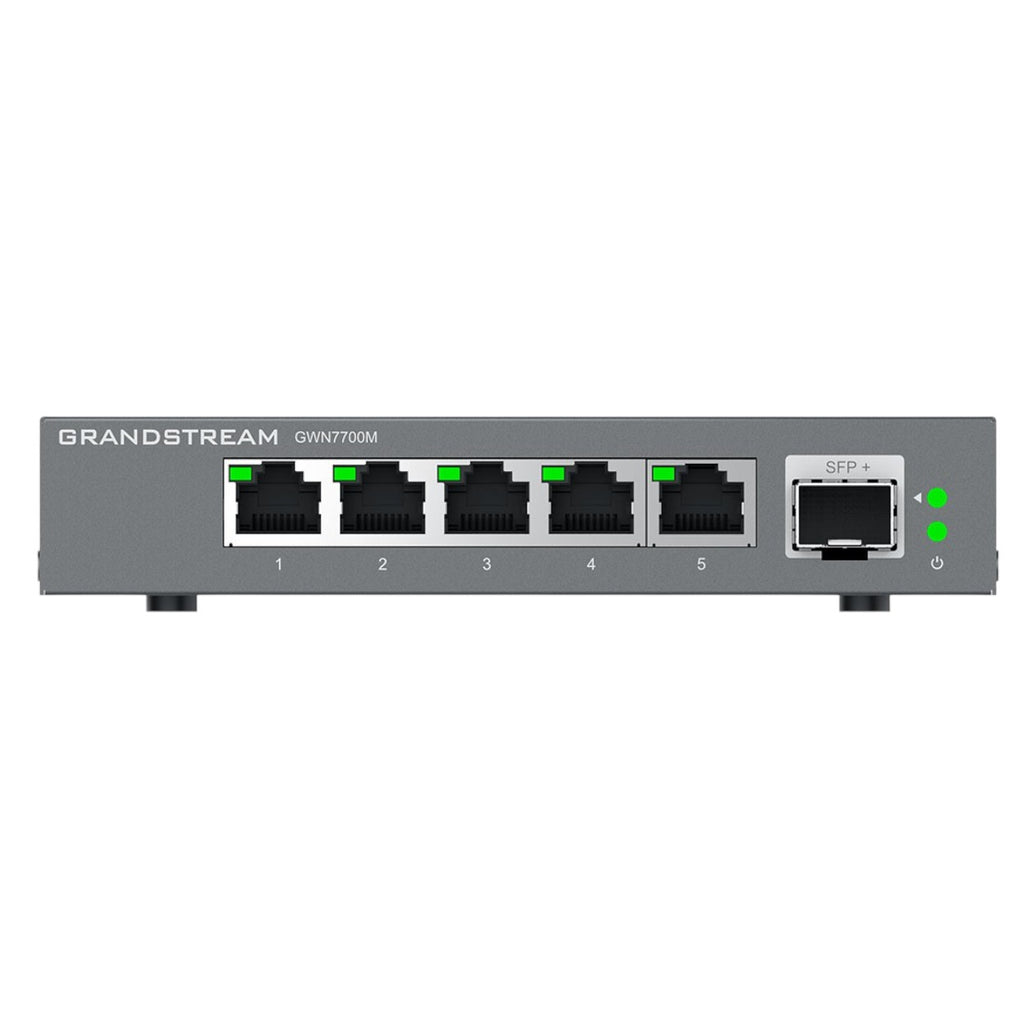 Switch No Administrable 5 Puertos Rj45 Y 1 Sfp+ Para Fibra GWN7700M