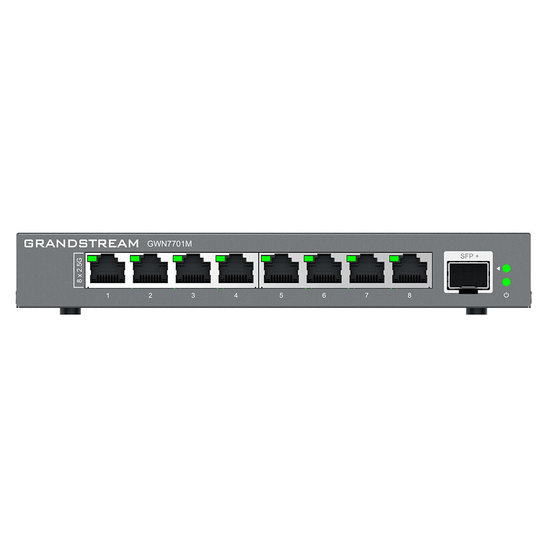Switch No Administrable 8 puertos RJ45 de 100/1000/2500Mbps RJ45 1× SFP+ para fibra GWN7701M - SILYMX