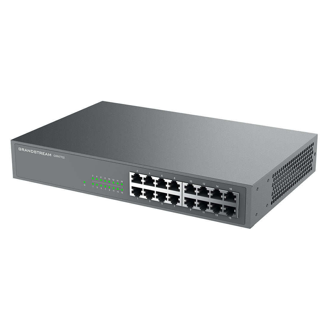 Switch No Administrable 16 puertos Giga Ethernet gabinete metálico para escritorio o rack GWN7702 - SILYMX