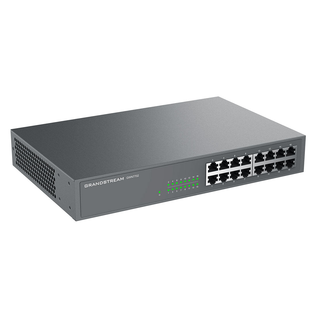 Switch No Administrable 16 puertos Giga Ethernet gabinete metálico para escritorio o rack GWN7702 - SILYMX