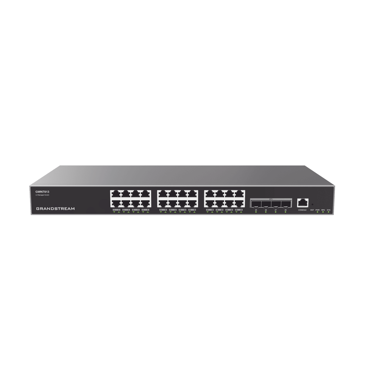 SwitchesGRANDSTREAMGWN7813Switch Capa 3 Administrable 24 Puertos Gigabit 4 SFP+ 10G Compatible GWN Cloud Grandstream GWN7813 - SILYMX
