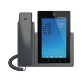 Teléfono IP Android 11, 16 líneas SIP con 16 cuentas, pantalla táctil  7", puertos Gigabit, Wi-Fi, Bluetooth, PoE, codec Opus, IPV4/IPV6 con gestión en la nube GDMS