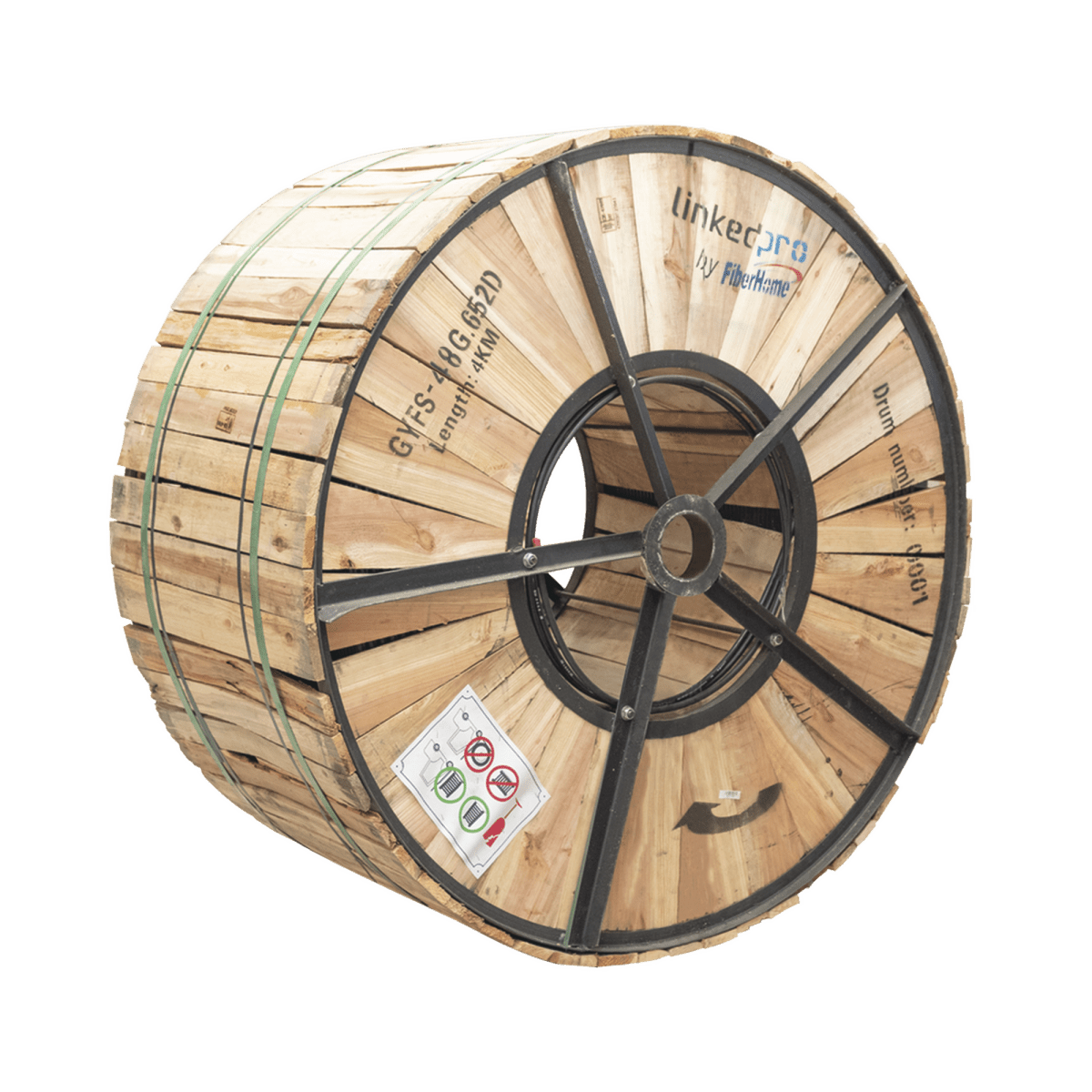 Cables Fibra OpticaLINKEDPRO BY FIBERHOMEGYFS-48C/4KMCarrete de 4 km de Fibra Óptica para Exterior G.652D, Armada, Monomodo de 48 Hilos, Loose Tube, Color Negro, Para Instalación en Ducto Subterráneo o Enterrado Directo - SILYMX