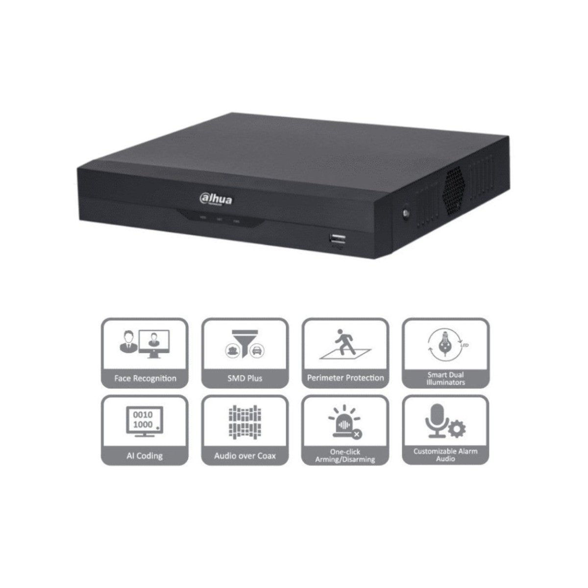 Dvr De 5mp Lite Con Wizsense Soporta 4 Canales 2 Ip DH-XVR5104HS-I3 - SILYMX
