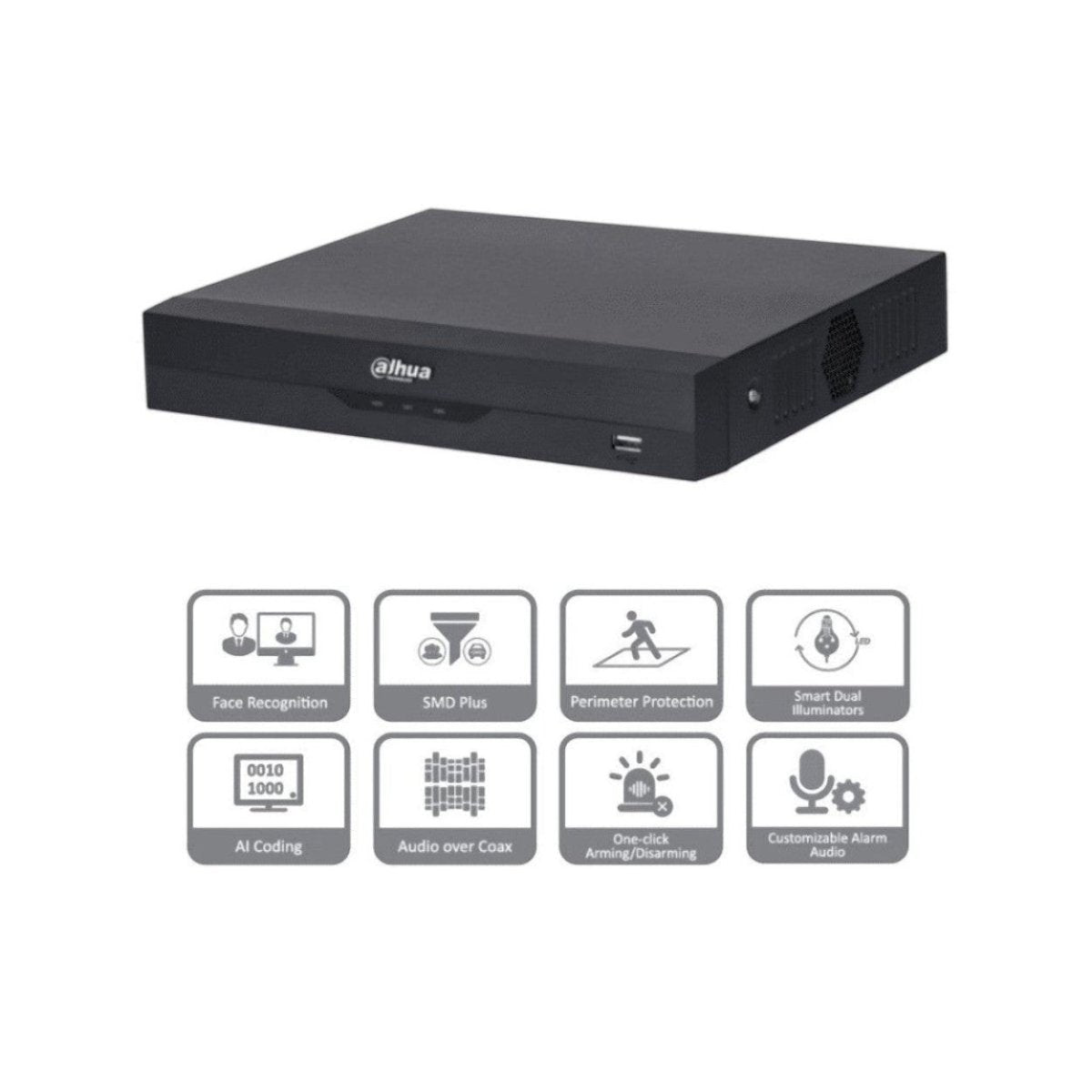Videograbadoras Analógicas - TurboHD TVI / AHD / CVIDAHUADH-XVR5104HS-I3DVR Hibrido 5MP Lite 4+2 Canales WizSense H.265+ IoT Dahua DH - XVR5104HS - I3 - SILYMX