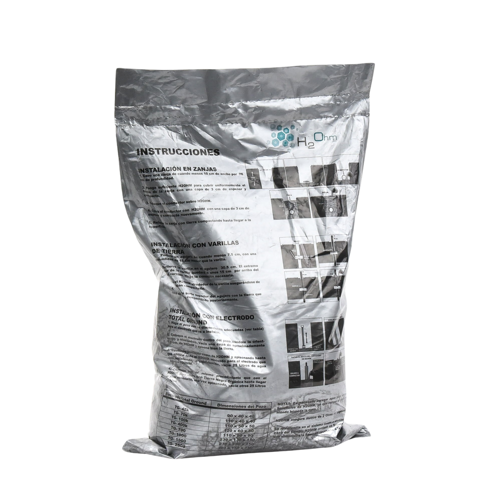 Compuesto Intensificador H2OHM TOTAL GROUND de Baja Resistencia para tierras fisicas H2O-HM - SILYMX