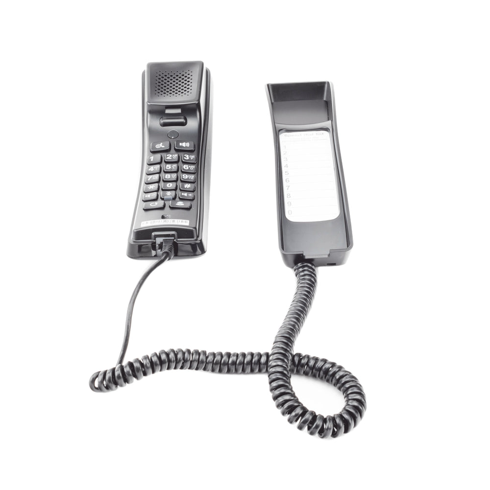 Teléfono IP profesional para Hotelería montaje en pared teclado numérico estándar Color Negro conferencia de 3 vías Opus y PoE H2U - SILYMX