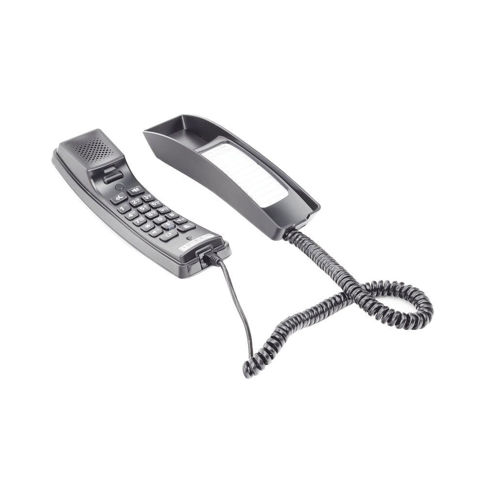 Teléfono IP profesional para Hotelería montaje en pared teclado numérico estándar Color Negro conferencia de 3 vías Opus y PoE H2U - SILYMX