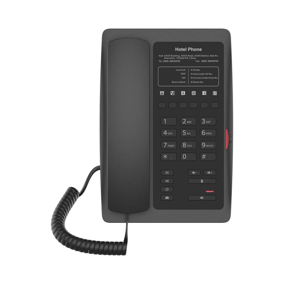 VoIP Telefonia IP VideoconferenciaFANVILH3WBTeléfono IP WiFi Hotelería 6 Teclas Hotline PoE Plantilla Personalizable Fanvil H3WB - SILYMX