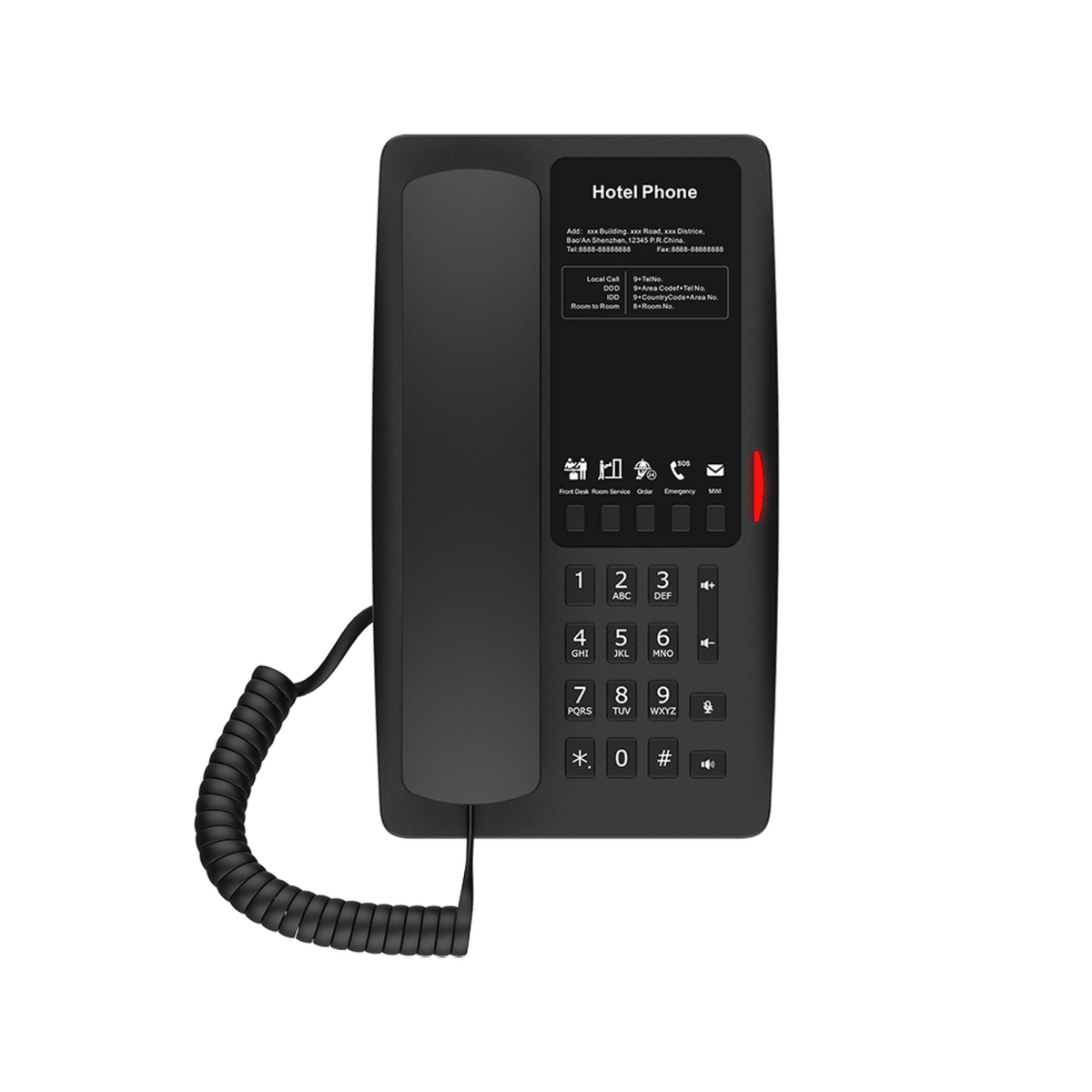 Teléfonos IPFANVILH4BTeléfono IP Hotelería 5 Teclas Hotline USB - A PoE Plantilla Personalizable Fanvil H4B - SILYMX