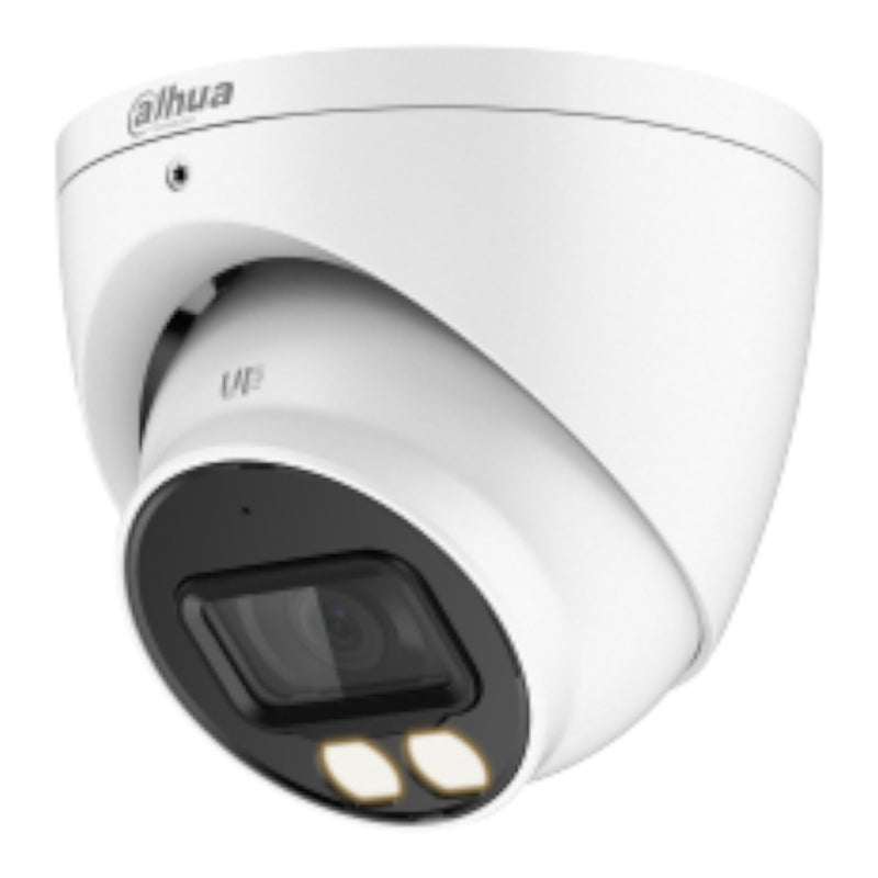 Cámara Domo de 5 Megapixeles Iluminadores Duales Inteligentes Lente de 2.8mm 106 Grados de Apertura 40 Metros de Iluminación IR y Luz Visible Super Adapt Micrófono Integrado IP67 dWDR DH-HAC-HDW1500TN-IL-A - SILYMX