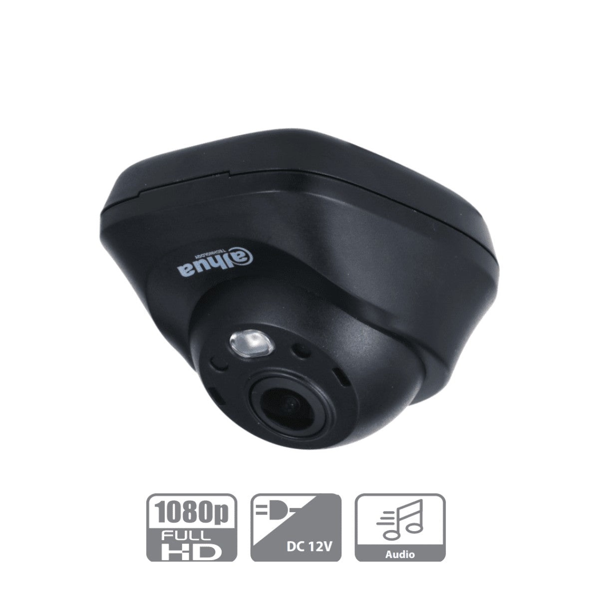 Cámara Mini Domo de 2 megapíxeles Lente de 2.1mm Gran Angular con 132 Grados de Apertura Micrófono Integrado IR de 3 Metros Soporta: CVI CVBS AHD TVI  DH-HAC-HDW3200LN - SILYMX