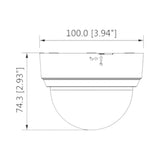 DAHUA COOPER D1A2128 - Cámara Domo HDCVI 1080p/ 103 Grados de Apertura/ Lente de 2.8 mm/ IR 20 Mts/ Uso Interior/ TVI AHD Y CVBS - SILYMX