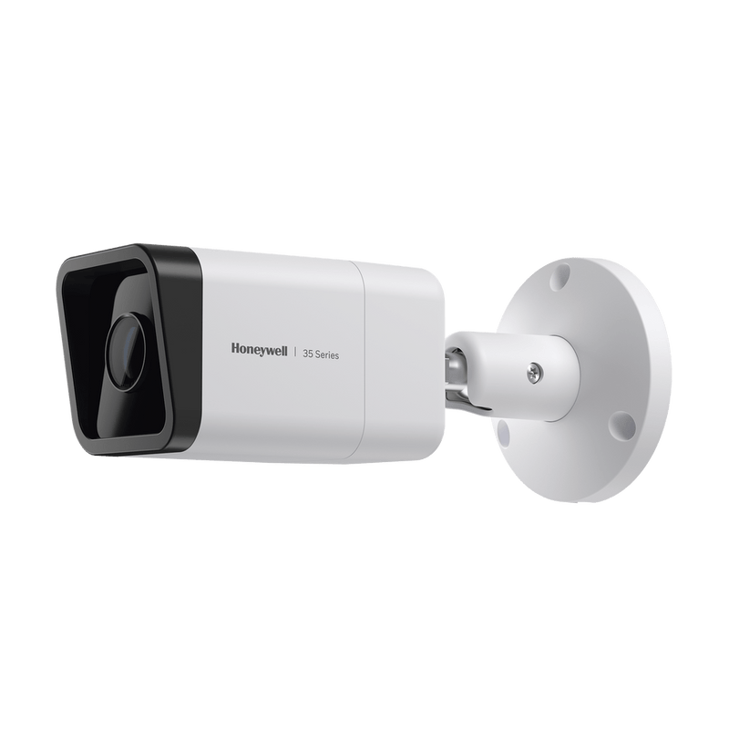Bala IP 8 Megapixel Lente Mot. 2.7 a 13.5 mm 60 mts IR Ultra Baja Iluminación IP67 H.265 IA (Filtro de Humanos y Vehiculos) Merodeo Conteo de Personas PoE Audio y Alarmas I/O ONVIF NDAA Serie 35 Honeywell Security HC35WB8R2 - SILYMX