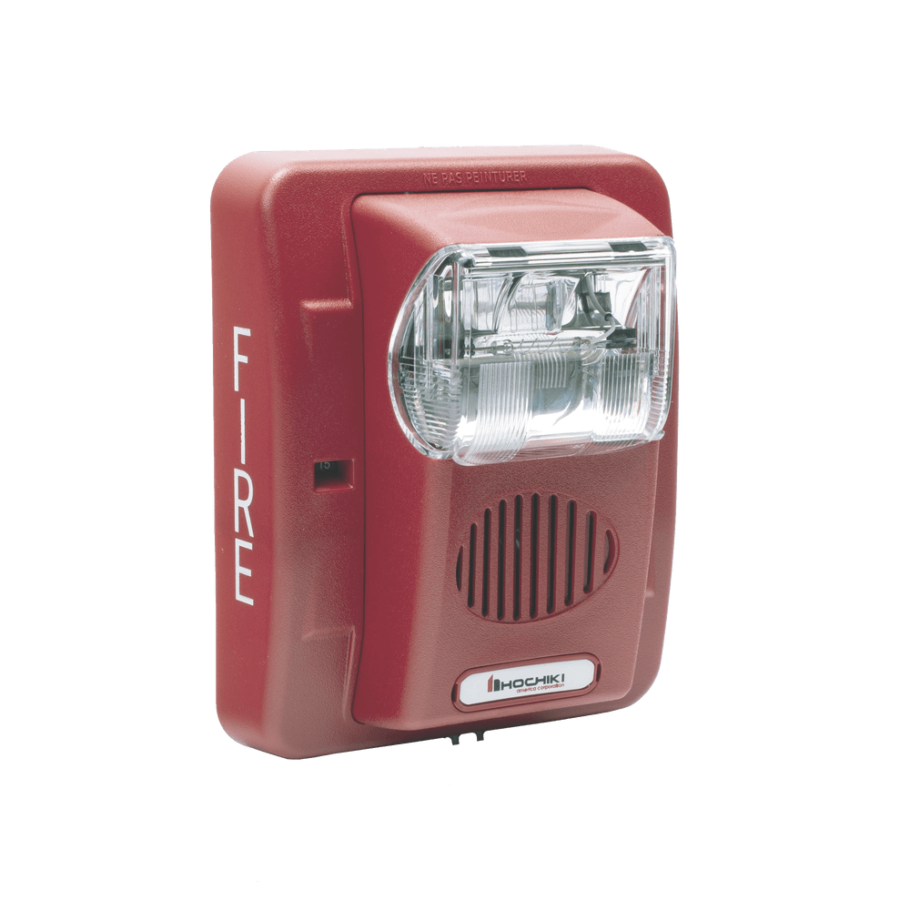 Sirena Estrobo12/24 Vcd Multi Candela Montaje En Pared Color Rojo Serie HE 0500-06020 HEC3-24WR - SILYMX