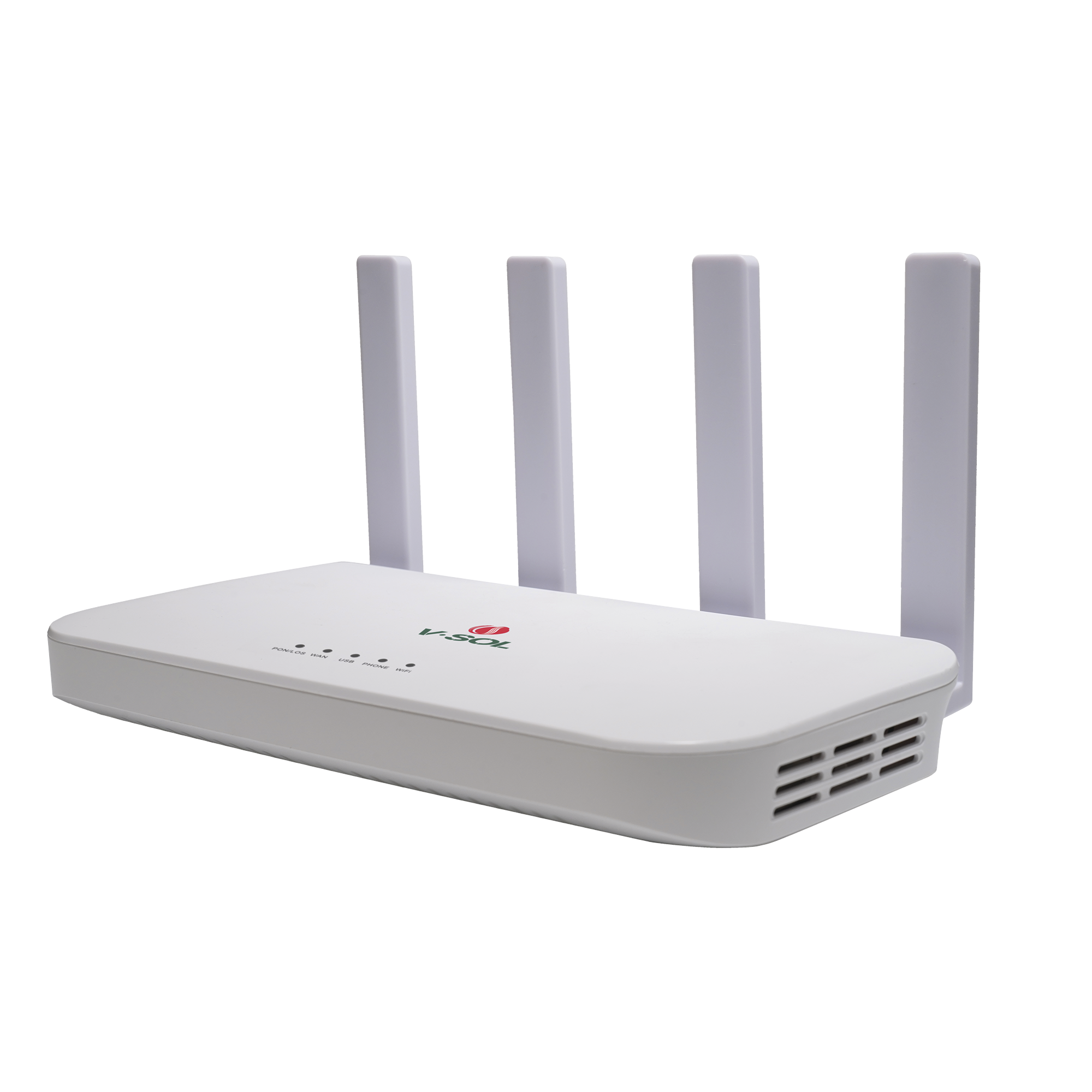 ONU XGSPON  Wi-Fi 6 1 Puerto RJ45 2.5 Gbps 3 Puertos RJ45 1 Gbps 1 FXS 1 Puerto USB V-SOL HG3110AX-XGS