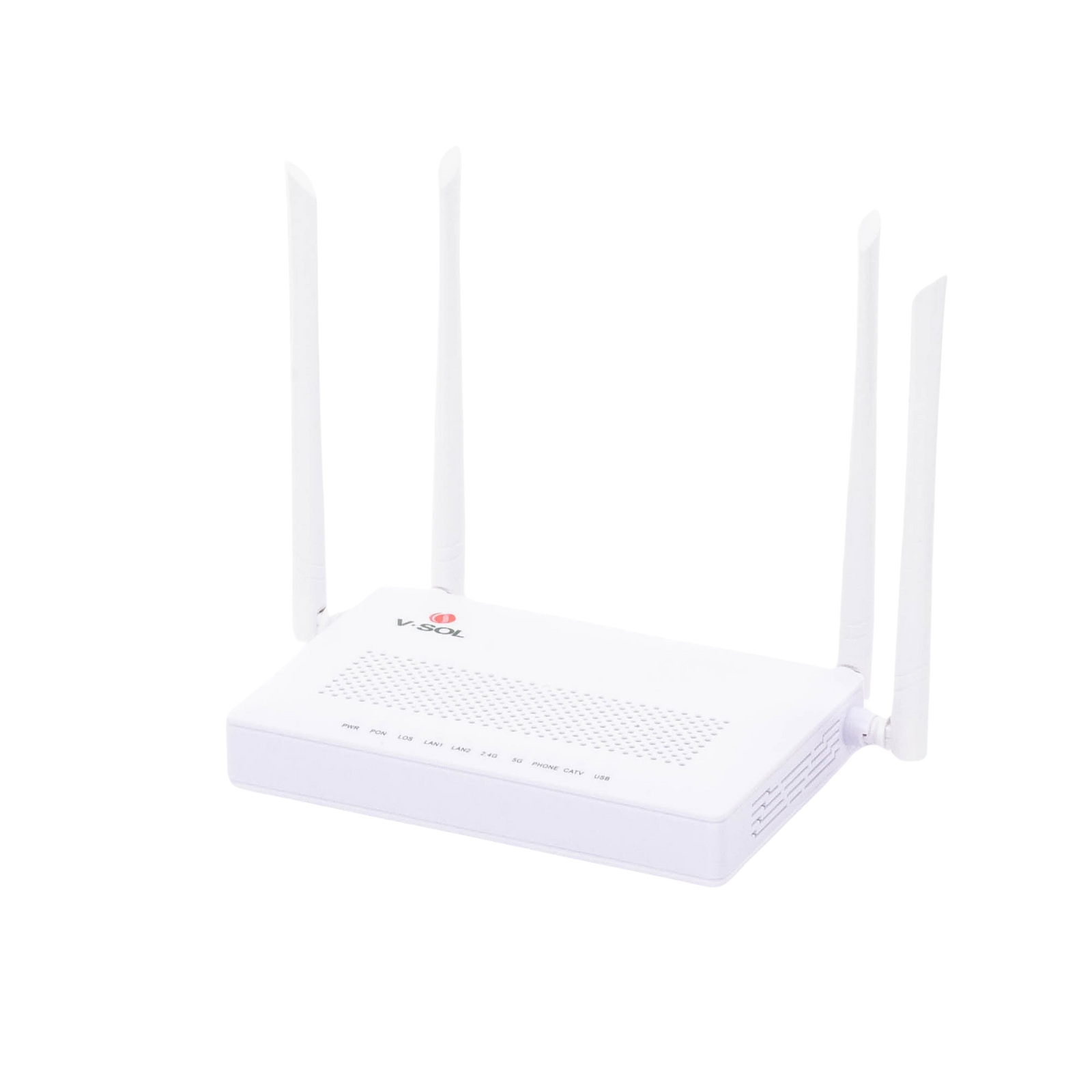 ONU Dual GPON/EPON con Wi-Fi AC de doble banda 1 puerto SC/APC + 2 puertos LAN Gigabit + 1 puerto FXS + 1 Puerto CATV V-SOL HG323ACT