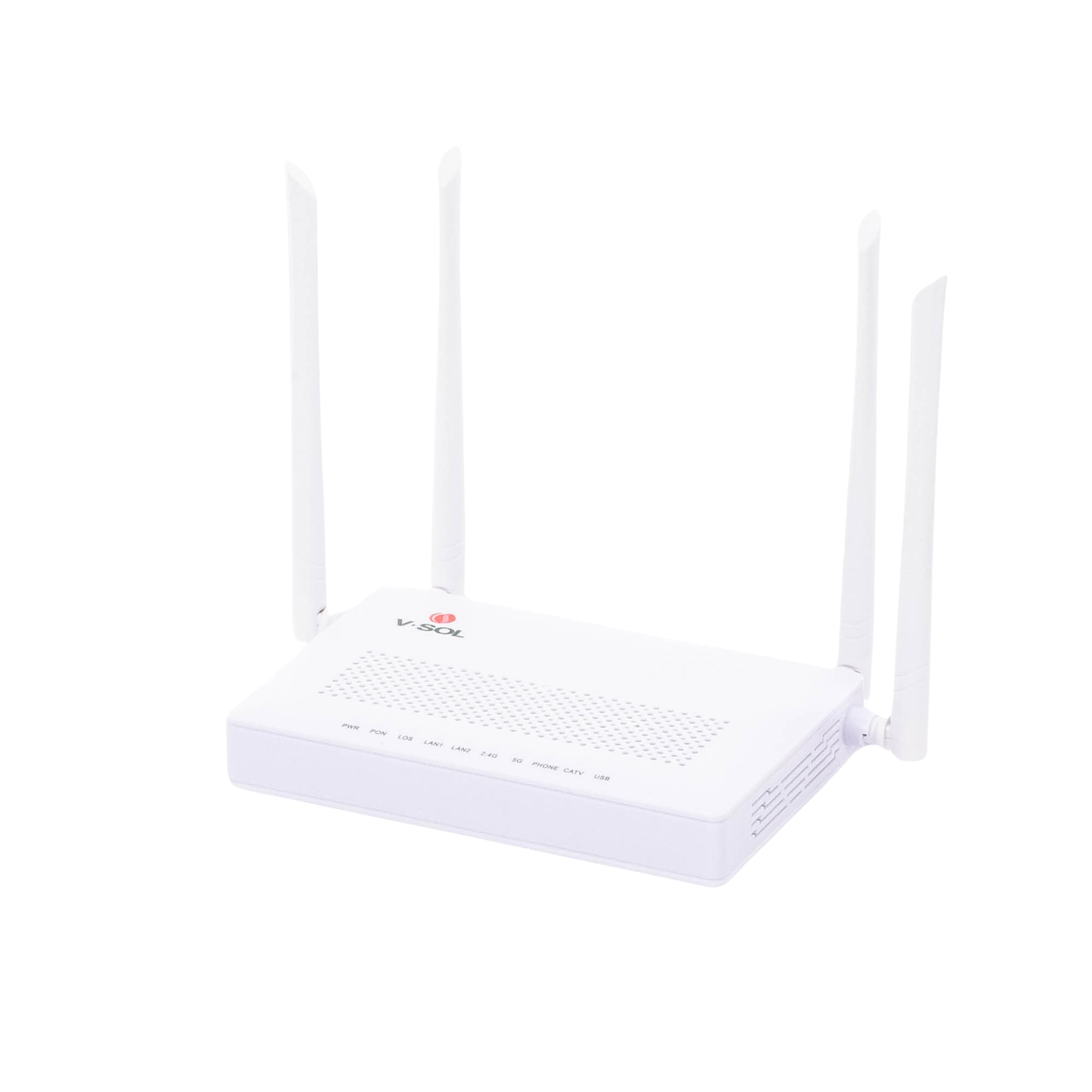 ONU Dual GPON/EPON con Wi-Fi AC de doble banda 1 puerto SC/APC + 2 puertos LAN Gigabit + 1 puerto FXS + 1 Puerto CATV V-SOL HG323ACT