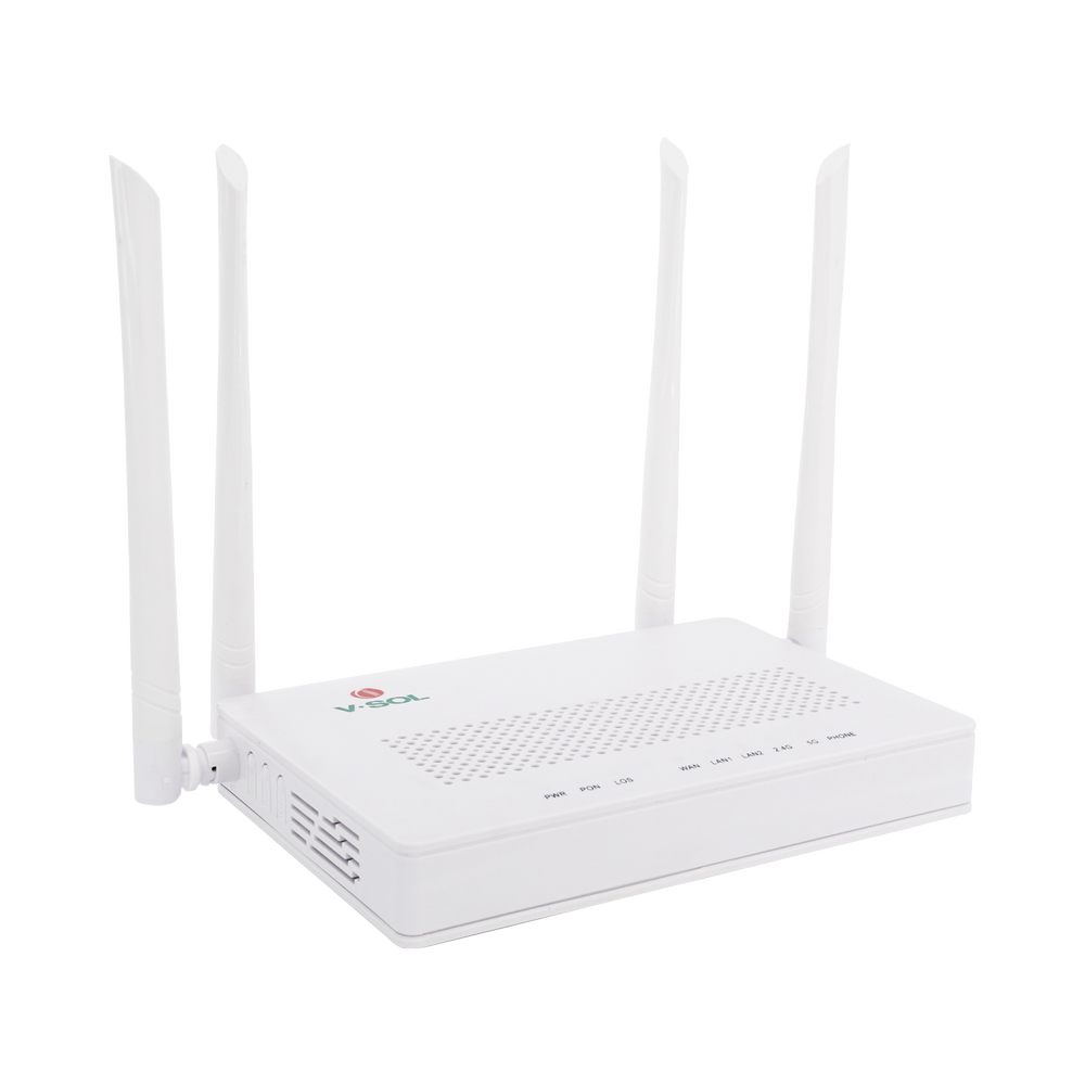 ONU Dual G/EPON con Wi-Fi AC de doble banda, 1 puerto SC/UPC + 2 puertos LAN Gigabit + 1 puerto FXS HG323D-AC - SILYMX