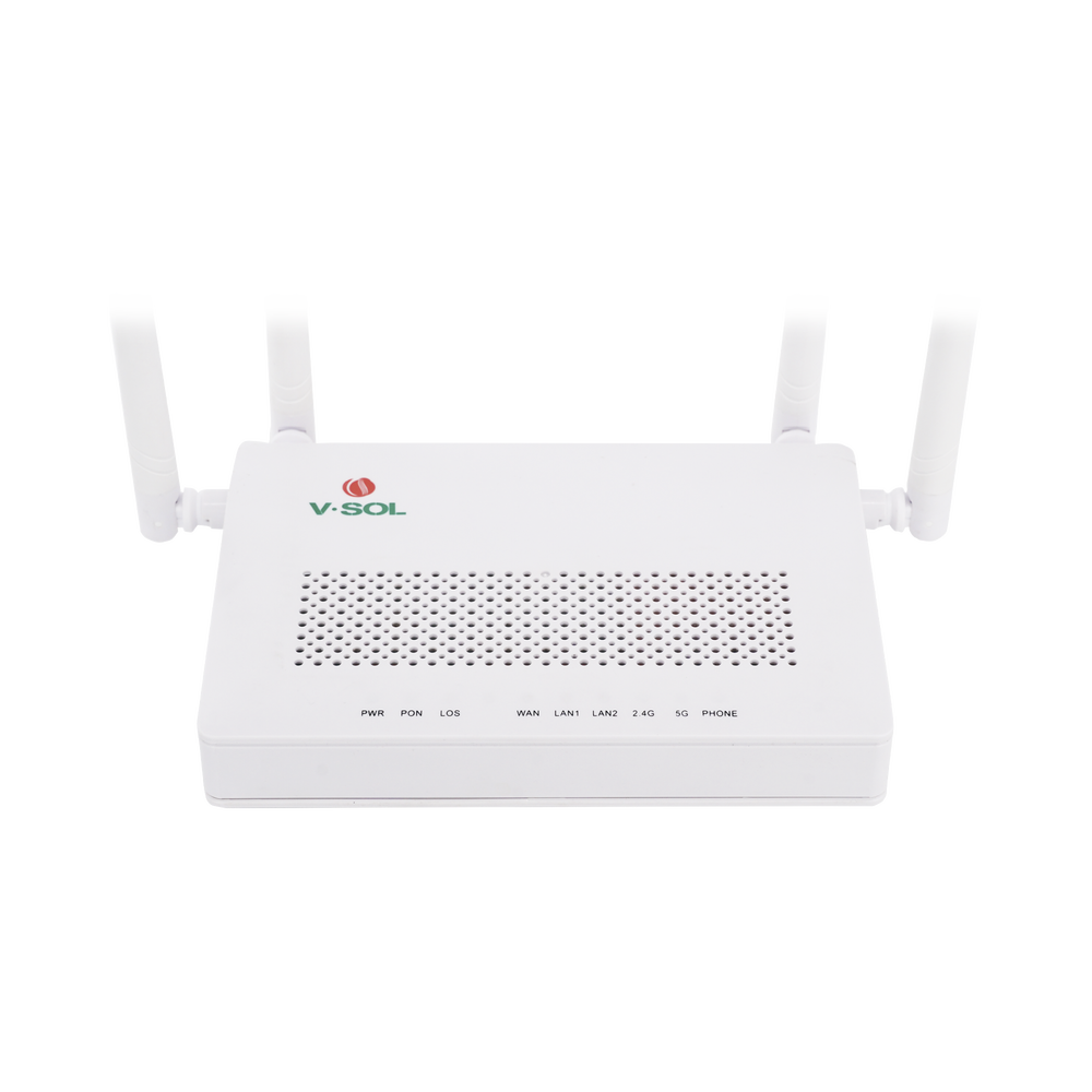 ONU Dual G/EPON con Wi-Fi AC de doble banda, 1 puerto SC/UPC + 2 puertos LAN Gigabit + 1 puerto FXS HG323D-AC - SILYMX
