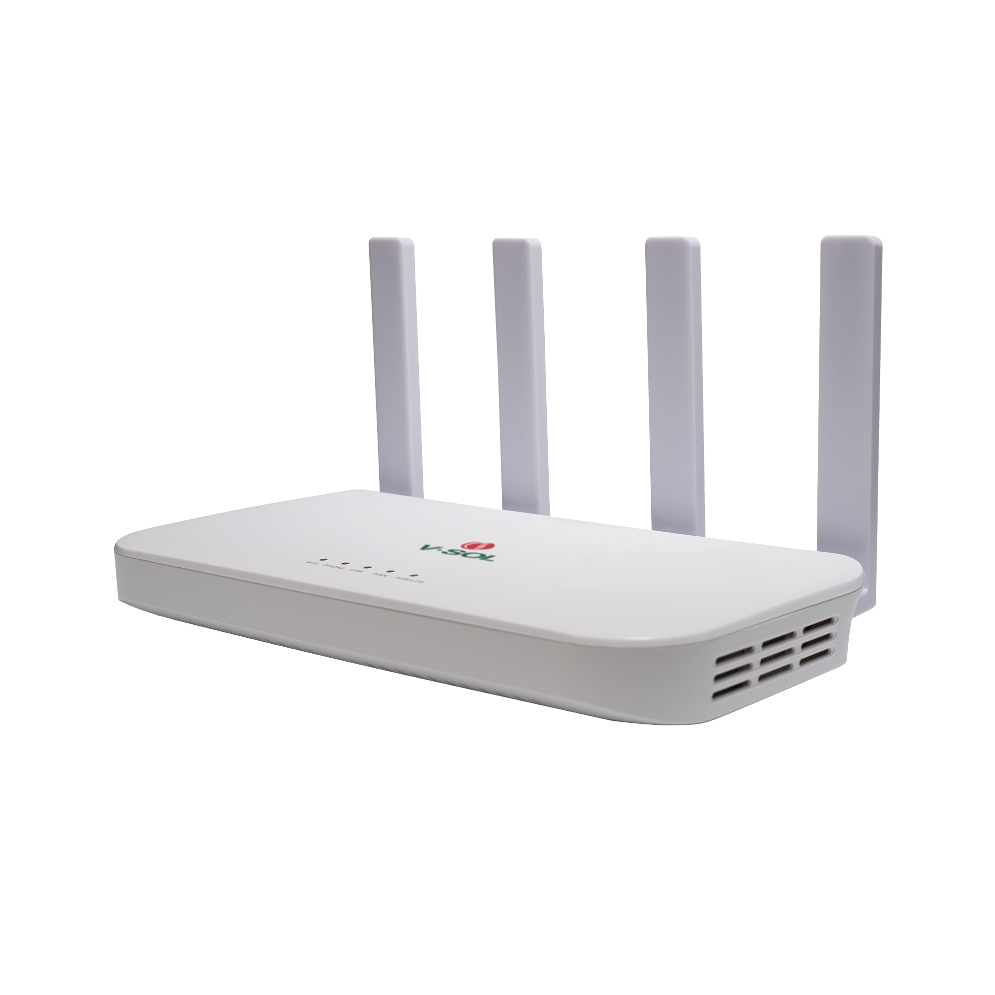ONU DualMode EPON/GPON Wi-Fi 6 1 Puerto FXS 4 Puertos Gigabit 1 Puerto USB 1 Puerto SC/UPC V-SOL HG325-AX