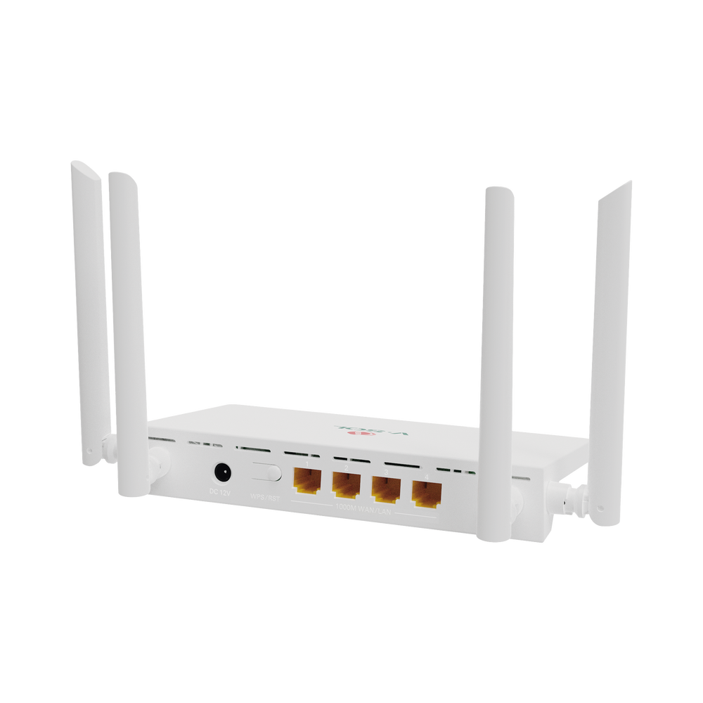 Router Inalámbrico V-SOL WiFi 6  4 puertos LAN Gigabit Soporta Mesh  Diseño Compacto HG5013-4G - SILYMX