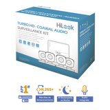Kit TurboHD 1080p Lite DVR 4 canales Audio por Coaxitron 4 Cámaras Bala de Policarbonato con Micrófono Integrado HL1080PS(C) - SILYMX