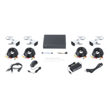 KIT de 4 Cámaras de Vigilancia TurboHD 1080p H.265+ DVR 4 canales 4 Cámaras Bala de Metal Fuente de Poder Accesorios de Instalación HL24LQKITS-M(B) - SILYMX