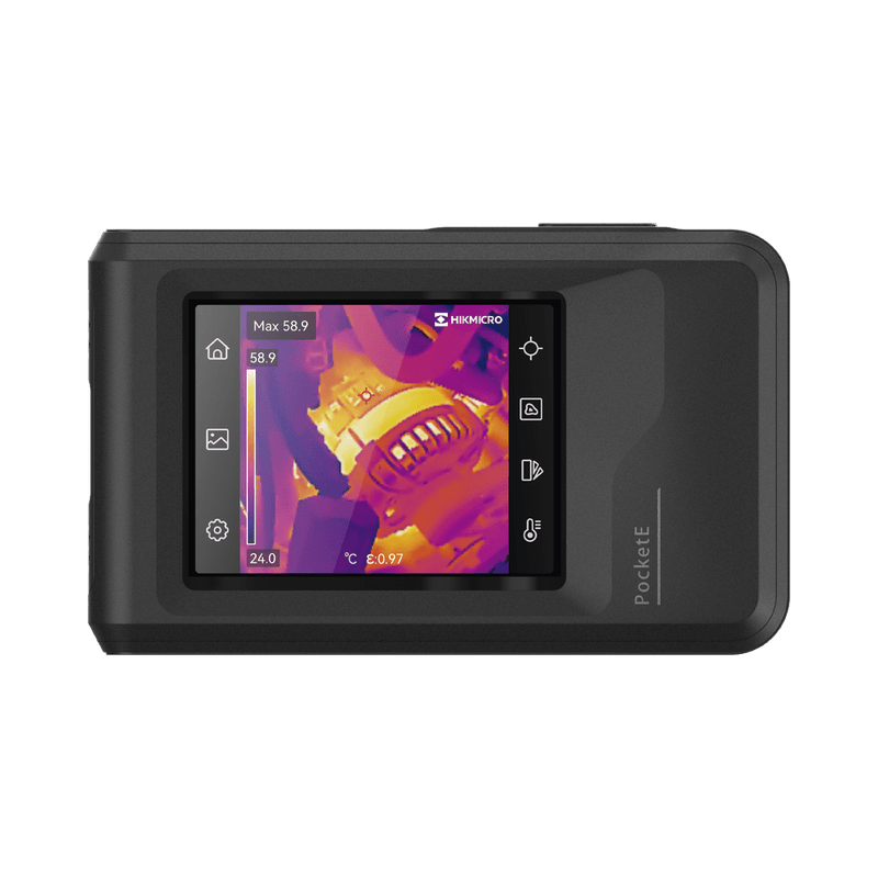 Cámara Termográfica Portátil Lente Térmico 1.35 mm 96 x 96 pixeles Lente Optico 640 × 480 WiFi IP54 Memoria interna 4 Gb Hasta 4 Horas de Funcionamiento Continuo HM-TP40-1AQF/W-POCKETE - SILYMX