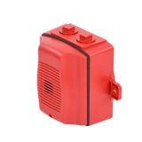 Sirena para Exterior, Montaje en Techo o Pared, 12 a 24 Vcc, Color Rojo HR-K - SILYMX