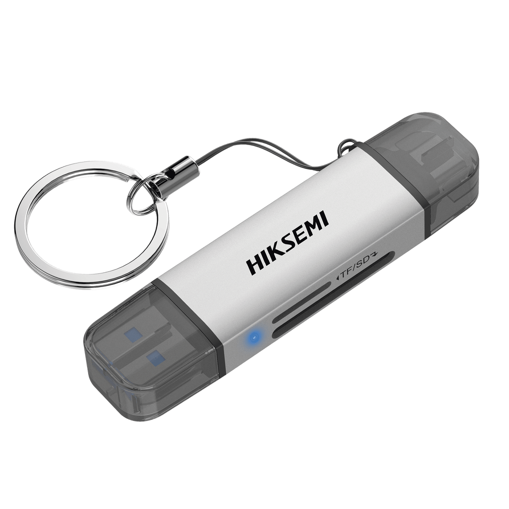 Lector de Tarjetas 2 en 1 Conector Dual USB-A y USB-C Soporta SD y Micro SD HS-HUB-CR01 - SILYMX