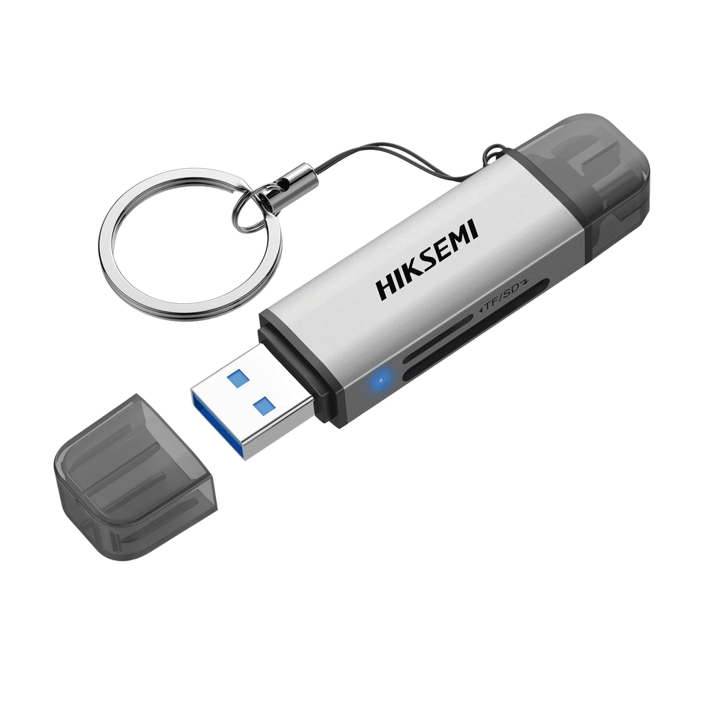 Lector de Tarjetas 2 en 1 Conector Dual USB-A y USB-C Soporta SD y Micro SD HS-HUB-CR01 - SILYMX