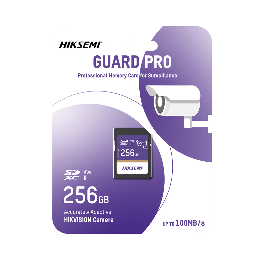 Memoria SD Clase 10 de 256 GB Especializada Para Videovigilancia HS-SD-P10/256G/GUARDPRO - SILYMX
