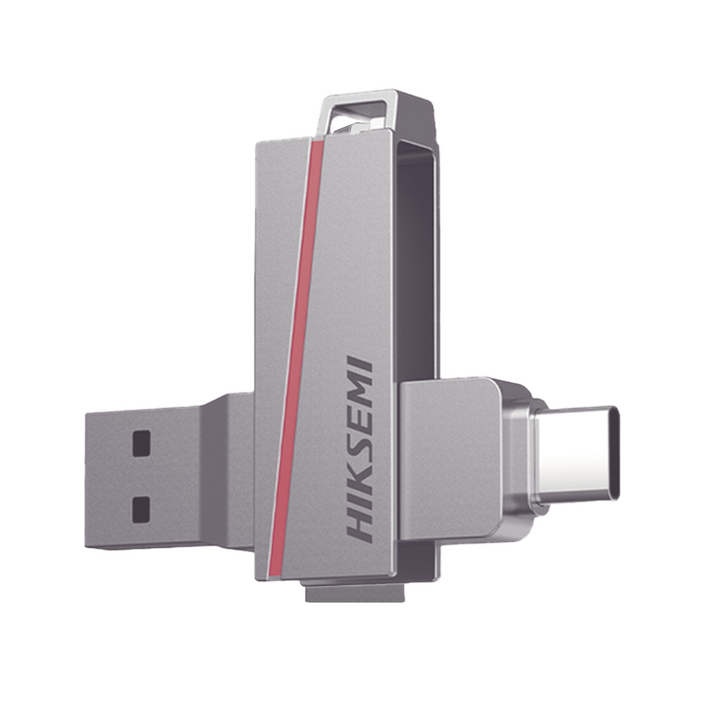 Memoria USB Dual de 256 GB USB-C y USB-A Transferencia de Alta Velocidad Metálica Compatible con Dispositivos Móviles Windows Mac y Linux HS-USB-E307C/256G - SILYMX