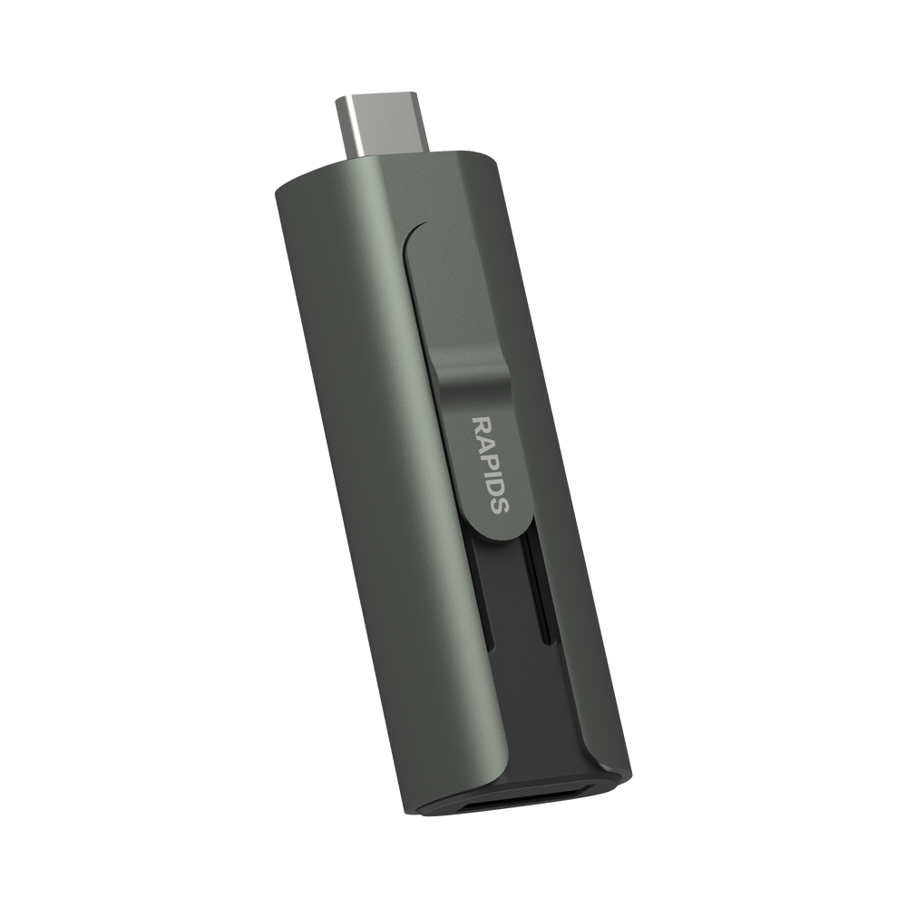 Memoria USB Dual impulsado por SSD Core 512 GB USB-C y USB-A 1000 MBs de Escritura HS-USB-S1000/512G - SILYMX