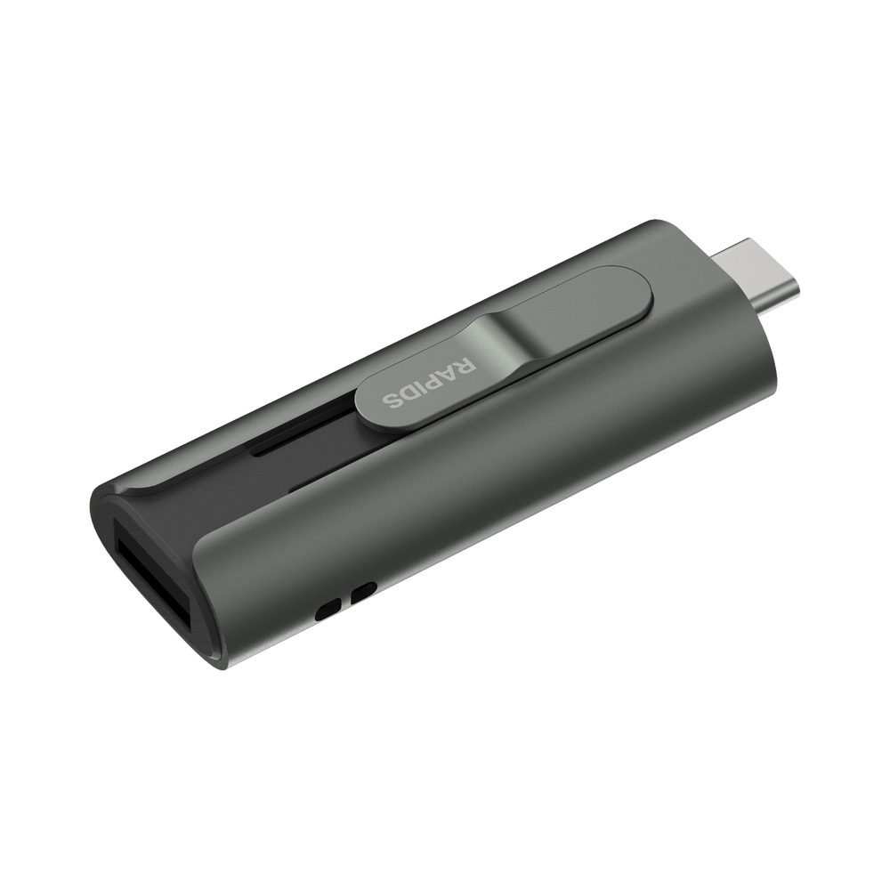 Memoria USB Dual impulsado por SSD Core 512 GB USB-C y USB-A 1000 MBs de Escritura HS-USB-S1000/512G - SILYMX