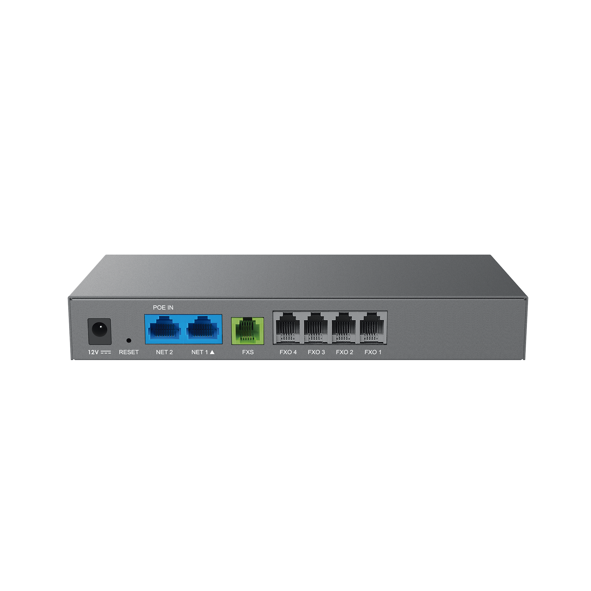 Gateway Analógico 4 FXO Conectar Lineas Analógicas Puertos FXO y FXS 3 Perfiles SIP NAT PoE TR069 Fax T.38 3 Vías Conferencia AES Failover SIP HT-841 - SILYMX