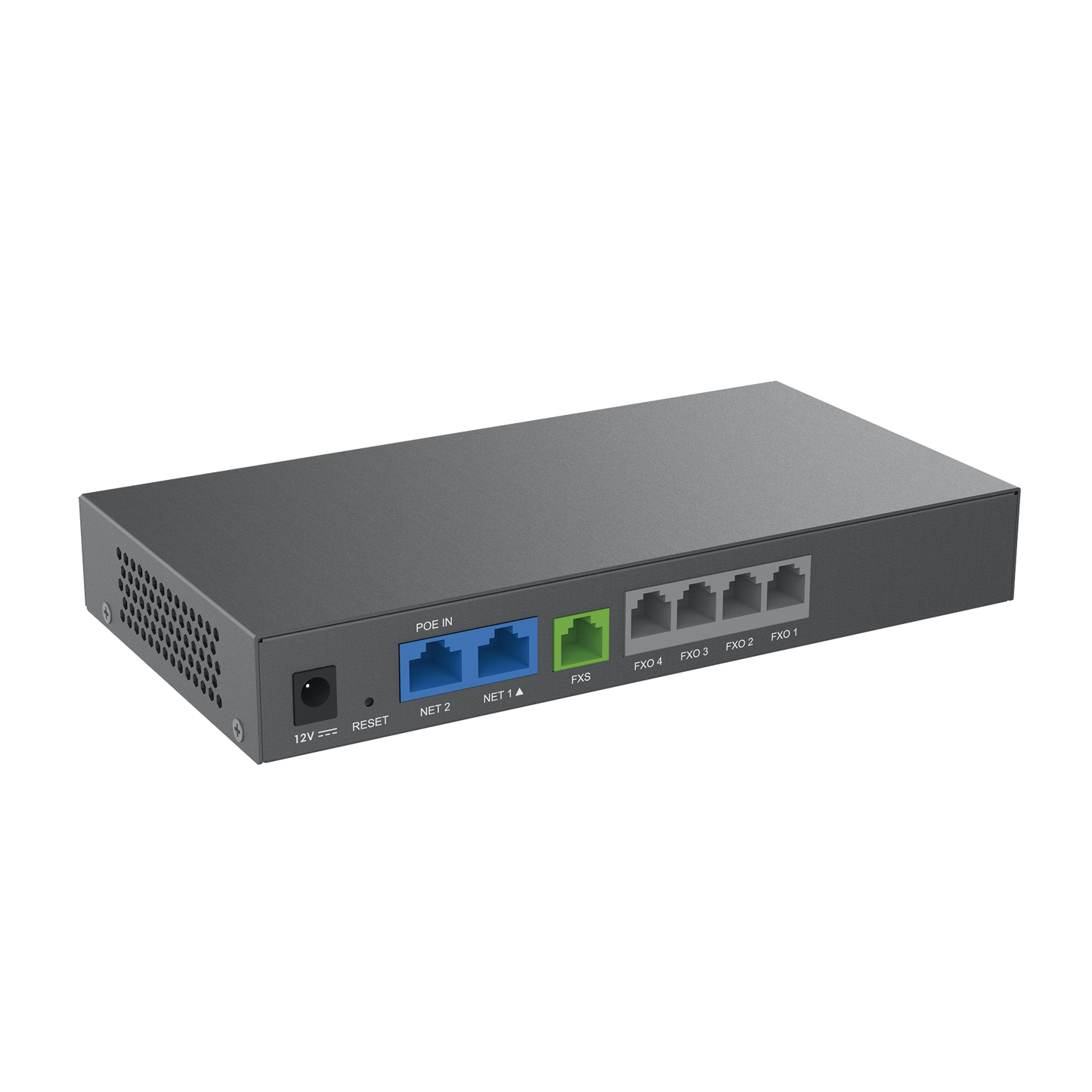 Gateway Analógico 4 FXO Conectar Lineas Analógicas Puertos FXO y FXS 3 Perfiles SIP NAT PoE TR069 Fax T.38 3 Vías Conferencia AES Failover SIP HT-841 - SILYMX