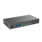 Gateway Analógico 4 FXO Conectar Lineas Analógicas Puertos FXO y FXS 3 Perfiles SIP NAT PoE TR069 Fax T.38 3 Vías Conferencia AES Failover SIP HT-841 - SILYMX