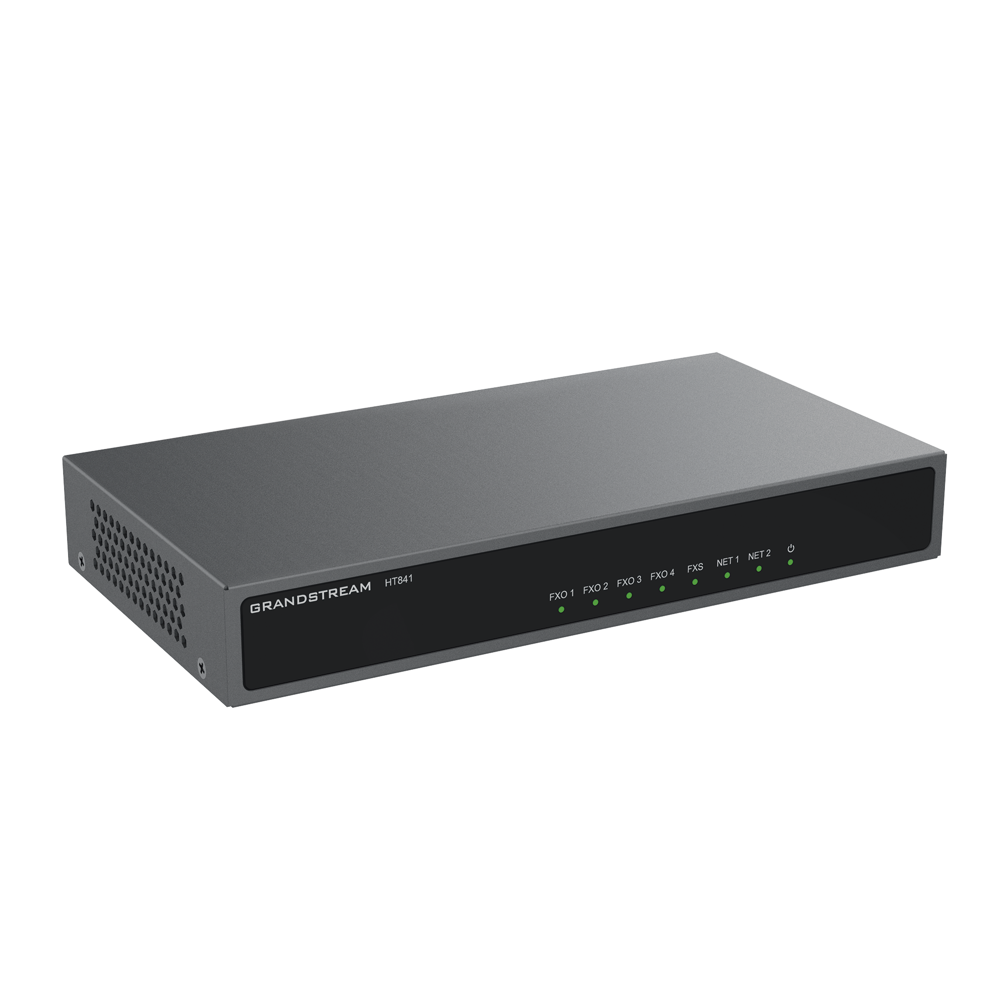 Gateway Analógico 4 FXO Conectar Lineas Analógicas Puertos FXO y FXS 3 Perfiles SIP NAT PoE TR069 Fax T.38 3 Vías Conferencia AES Failover SIP HT-841 - SILYMX